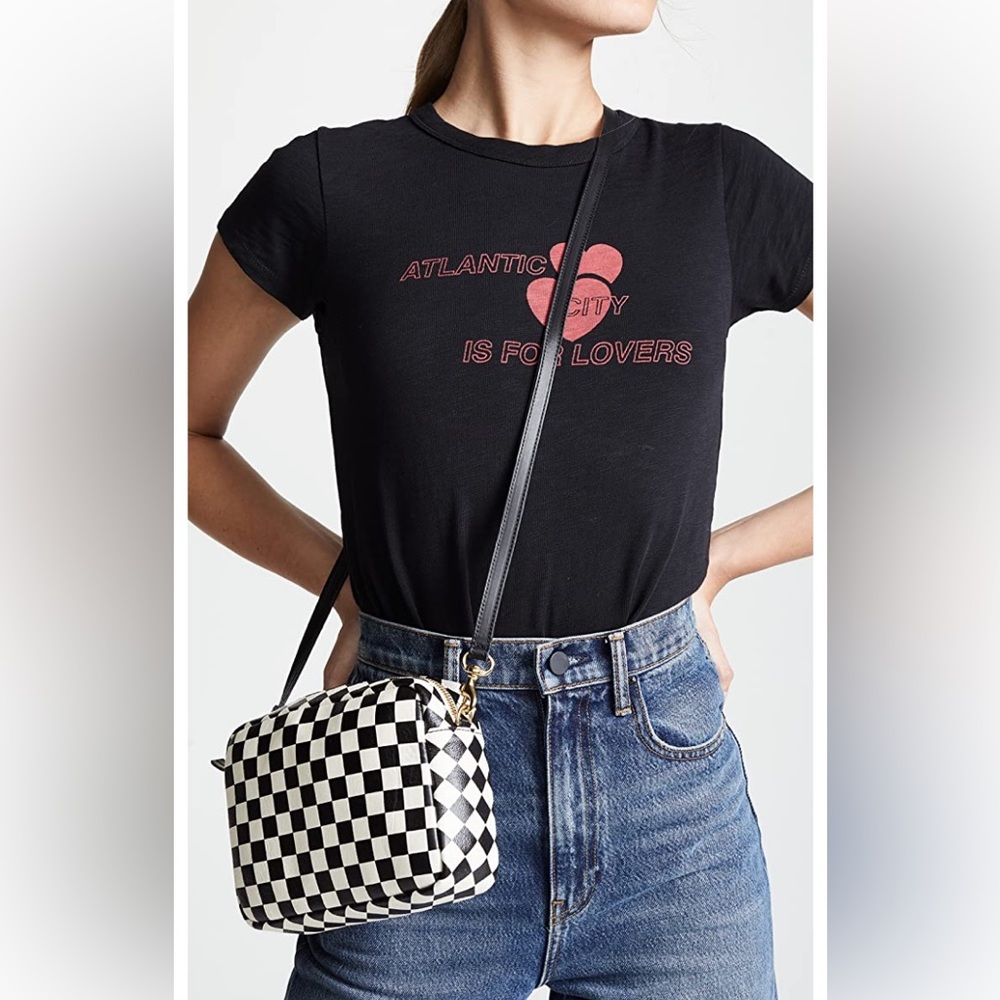 Clare V Checked Midi Sac Bag NWT